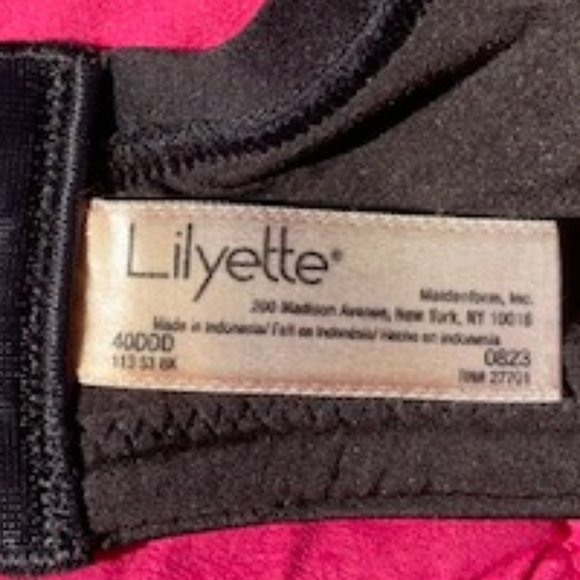 BLACK UNDERWIRED BRA by Lilyette 40 DDD - Picture 3 of 7